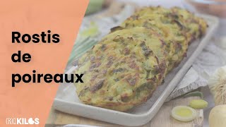 Rösti de poireaux RECETTE ces röstis de légumes se cuisent au four [upl. by Euseibbob]