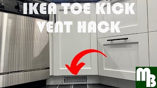 Ikea Hack  Easy amp Cheap Toe Kick Vent  Easy DIY Floor Vent Register Under Cabinets Installation [upl. by Hourihan861]