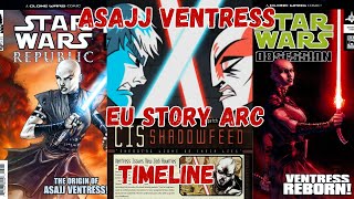 Asajj Ventress Full Expanded Universe EU Story Arc Timeline Revised [upl. by Asiul]