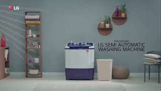 LG Semi Automatic Washing Machine Roller Jet Pulsator Technology [upl. by Oah]