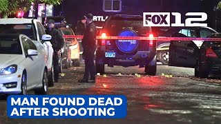 Man found dead in parked car after shooting in NE Portland [upl. by Issirk]