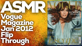 ASMR Vogue magazine January 2012 flip through StevenAntonyASMR [upl. by Ahsiadal57]