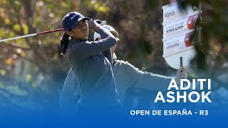 Aditi Ashok shoots a 68 4 and is two behind  Open de España [upl. by Jonme]