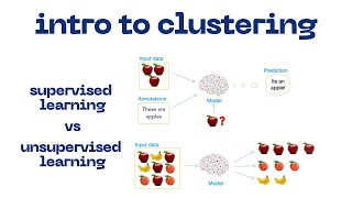 INTRO TO CLUSTERING  DIFFERENCE BETWEEN SUPERVISED AND UNSUPERVISED LEARNING [upl. by Annawaj]