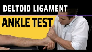 Ankle Deltoid Ligament Stress Test for Ankle Ligament Sprain [upl. by Kentigerma]