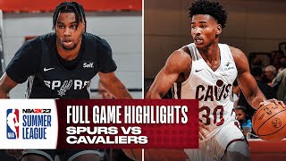 SPURS vs CAVALIERS  NBA SUMMER LEAGUE  FULL GAME HIGHLIGHTS [upl. by Eipper]