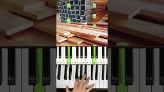 Galvanized Square Steel Music Piano Tutorial [upl. by Aerona]