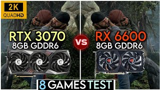 RTX 3070 vs RX 6600  8 Games Test  How Big Difference [upl. by Spector]