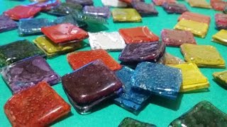 How to make colors mosaic out of cds  Make it Easy Recipes [upl. by Kary]