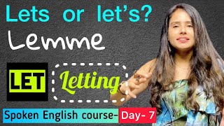 Use of Let in English  100 Real life Examples  English Speaking Course  Day 7 [upl. by Lancaster]