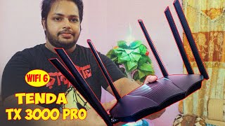 Tenda tx 3000 Pro wifi 6 router Review [upl. by Suoivatnom823]