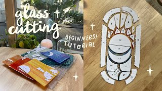 stained glass for beginners ✷ glass cutting tutorial [upl. by Airotal]