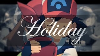 Satoshi amp Haruka ft Shu and Kasumi「Holiday」Advanceshipping ft Contest and Poke【AMV】 [upl. by Kohcztiy805]