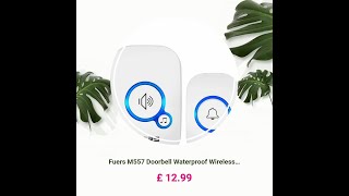 Fuers M557 Doorbell Waterproof Wireless Chime Home Doorbell Intelligent 32 Songs Smart Doorbell A [upl. by Ahtelahs]