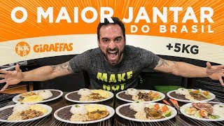 O maior jantar do Brasil Chocando o Giraffas 5kg 8000kcals [upl. by Eerrehc]