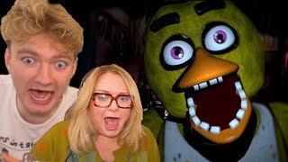 I Forced My Mum To Play Five Nights At Freddys [upl. by Menell]