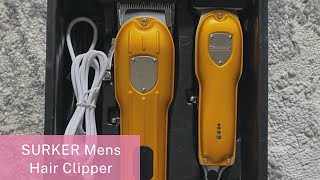 SURKER Mens Hair Clipper Review  Professional Hair Trimmer Barber Clipper Set [upl. by Macomber70]