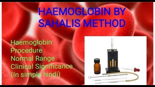 Haemoglobin Test Method Sahlis method Hb करने की procedure [upl. by Colman984]