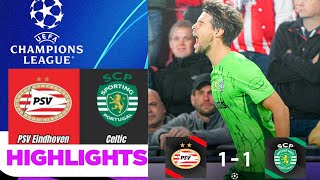 PSV vs Sporting CP 11 Highlights  Champions League 2024  PSV Eindhoven Sporting Lisbon résumo [upl. by Leuamme]