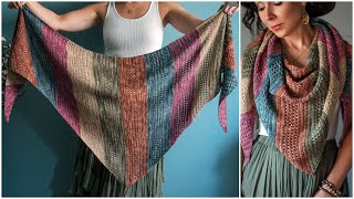 Easy StepbyStep Instructions to Crochet the Gorgeous Beginner Level Chauncey Shawl [upl. by Eliga]