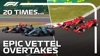 20 Times Sebastian Vettel Pulled Off An UNBELIEVABLE Overtake [upl. by Rma376]