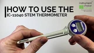 How to use the IC11040 Stem Thermometer from Deltatrak [upl. by Lewiss121]