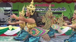 Lao Kinnaree Dance at Wat Lao Buddharam San Diego Ca 2018 [upl. by Kina]