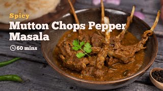 Mutton Chops Pepper Masala  Mutton Chops Recipe  Cookd [upl. by Nosnor]