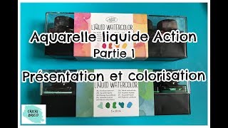 ACTION Aquarelle liquide Présentation et tests colorisation [upl. by Carder]