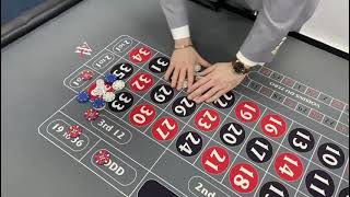 How to clean the layout with the winning bet in the 3rd dozen  Casino Croupier training tutorial [upl. by Dosia481]