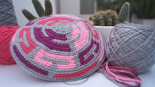 🌺 TUTORIAL Mini Mochila Wayúu Flores a Crochet  Parte 1 Base [upl. by Ritz]