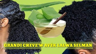 Gel lalwa pou cheve Aloe Vera Gel for hair amp skin [upl. by Novy606]