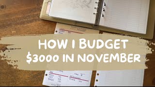 How I Budget 3000 in November [upl. by Anaujit267]