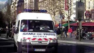 Ambulance SAMU Paris France French siren NECKER [upl. by Andromache]