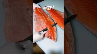 Amazing Fish Cutting Skills I fastest salmon cutter 😱 shorts fishcutting skills satisfying [upl. by Otrebogir]