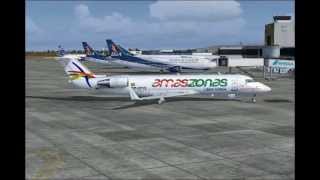 Amaszonas CRJ200 departs El Alto to Cusco FS2004 [upl. by Schoening]