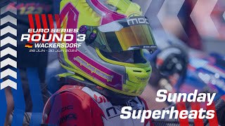 Sunday Superheats  Round 3 Wackersdorf Germany  IAME Euro Series 2024 [upl. by Healion]