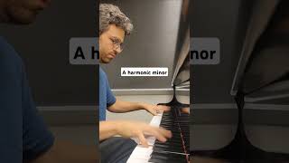 Improvising in A harmonic minor piano composition composer music composing darkacademia [upl. by Gusella477]