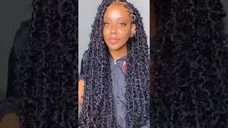 Extended butterfly locs with dramatic baby hair butterflylocs fauxlocs fauxlocshairstyles [upl. by Ellehcyt]