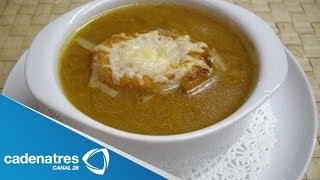 Receta para preparar sopa de cebolla Cocinando con Jari  Receta de sopa [upl. by Munro]