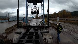 Unloading my Pole Trailer at the Mill [upl. by Lleunamme]