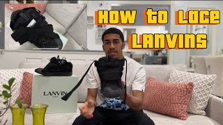 HOW TO LACE LANVIN CURB SNEAKER TUTORIAL [upl. by Ainoda]