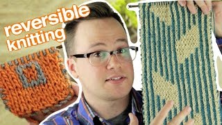 Double Knitting How to Knit a Reversible Scarf [upl. by Sosanna160]