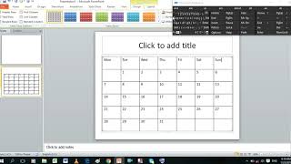 How to make calendar in MS PowerPoint [upl. by Adnarym]