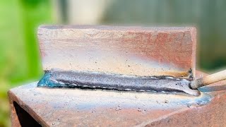 Learn how to 2f position welding on U plates and iron plate for beginners [upl. by King]