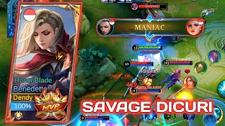 Solo Rank Kagak Dikasih Savage  Benedetta Mobile Legends [upl. by Manly]