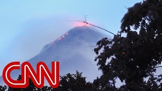 See residents flee erupting Fuego volcano in Guatemala [upl. by Eenhpad]