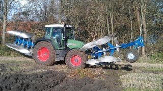 Fendt 415 met Överum front en achter ploeg Trekkerweb [upl. by Najed]