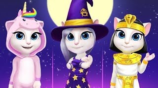 My talking Angela  Halloween Costume  Cleopatra  Unicorn Onesie Steps mytalkingangela games [upl. by Sorgalim261]