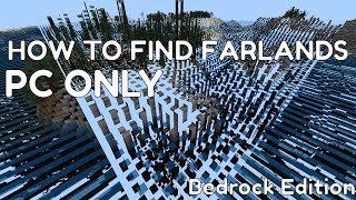 HOW TO GO TO THE FARLANDS  PC METHOD  BEDROCK EDITION [upl. by Francesca37]